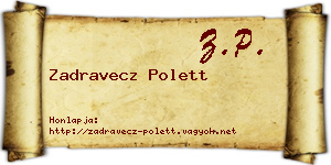Zadravecz Polett névjegykártya